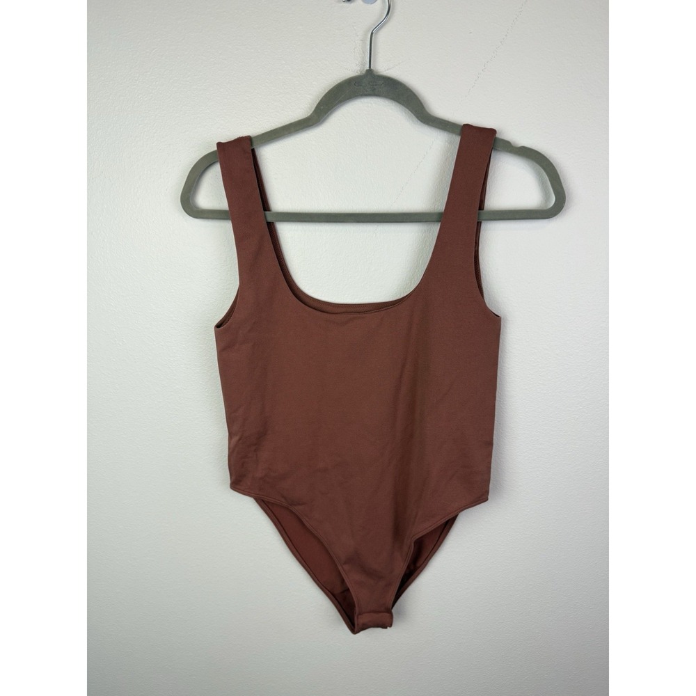 A New Day Bodysuit M Scoop‎ Neck Summer Rose Colored Mauve Pink Sleeveless